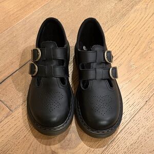 Dr. Martens Black Kids Dress Shoes with Heart Detail